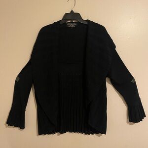 Angel Black Pleated Cardigan